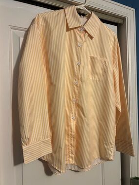 Women’s Yellow Stripe Button-Up Shirt